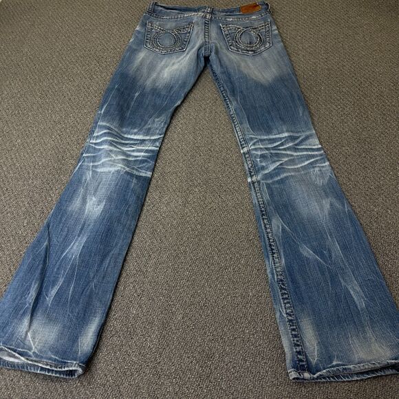 Big Star LIV Jeans Womens 30XXL Blue Low Rise Boot Cut Distressed 30 XXL - Picture 7 of 13